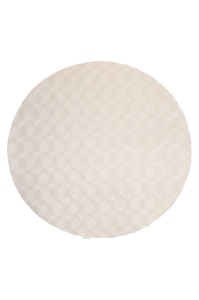 Στρογγυλό Χαλί Diamond Cut Κρεμ 200x200 cm