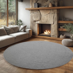 Στρογγυλό Χαλί Helix V1 Ασημί 120x120 cm