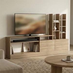 Σύνθεση TV Seruno, Δρυς, 170x25x100 cm