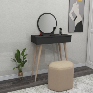 Τουαλέτα μακιγιάζ Siena Ανθρακί 72x35x129.2 cm