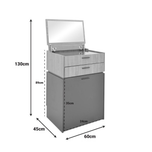 Τουαλέτα μακιγιάζ Sonlen Σκούρο Γκρι 60x45x130 cm - Img 9
