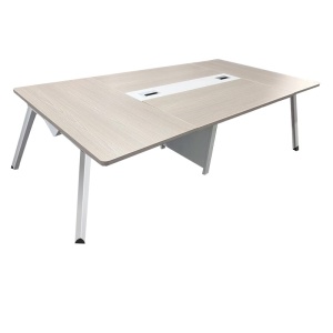 Τραπέζι συνεδριάσεων Armadi, Pako World, Γκρι-Λευκό, 240x120x75 cm