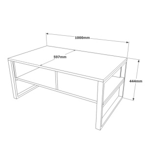 Τραπεζάκι σαλονιού ML34-RG, Argintiu - Img 6