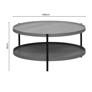 Τραπεζάκι σαλονιού Portogie Pako World Φυσικό 80x80x40 cm - Img 4