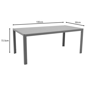 Τραπέζι κήπου Nares Γκρι 180x90x72.5 cm - Img 6