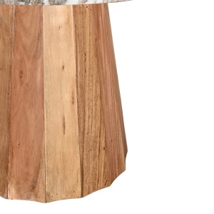 Τραπέζι Ezerdian boho Φυσικό 150x150x76 cm - Img 4