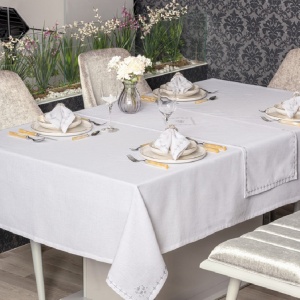 Τραπεζομάντηλο Linen Pera Λευκό, 172x240 cm