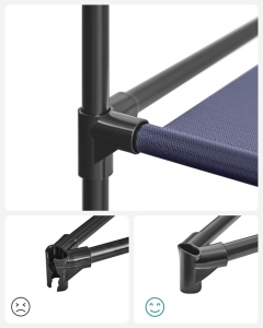 Υφασμάτινη ντουλάπα Songmics Navy 150x45x175 cm - Img 5