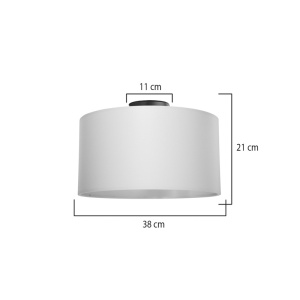 Φωτιστικό οροφής Garry din ύφασμα αμπαζούρ κρεμ 38x38x21+ cm - Img 4