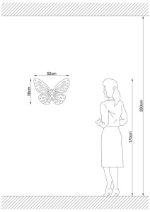 Φωτιστικό Τοίχου Fluture 599-A, Μαύρη Σκιά - Img 4