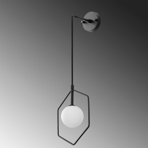 Φωτιστικό Τοίχου Geometri, Μαύρο, 22x15x119 cm - Img 3