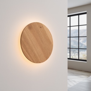 Φωτιστικό τοίχου LED Borgen, Δρυς, 3000K, 30x30x3.5 cm - Img 3