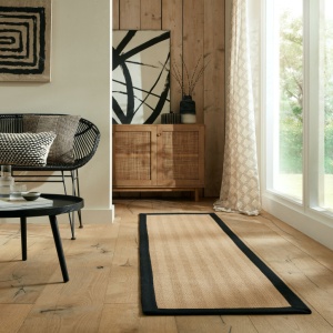 Χαλί Διαδρόμου Kira Jute Μαύρο 60X230 cm, Flair Rugs