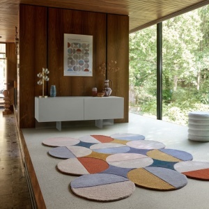 Χαλί Mia Ellipse Μπλε, Caramiziu 200x290 cm, Flair Rugs