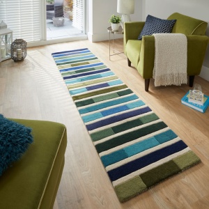 Χαλί Διαδρόμου Piano Πράσινο/Πολύχρωμο 60X230 cm, Flair Rugs