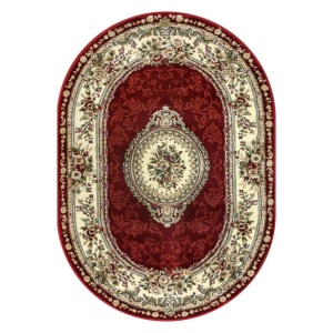 Χαλί Clasic, Lotos 571, Grena, 60x110 cm, Oval 1800 gr/mp - Img 4