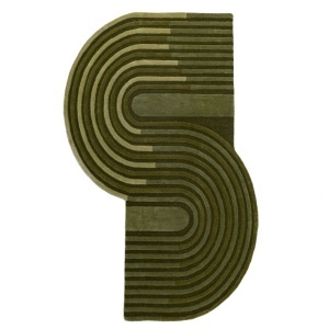 Χαλί Conway Retro Shaped Πράσινο masliniu 120x180 cm, Flair Rugs - Img 2
