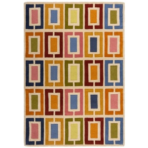 Χαλί Illusion Retro Blocks Πολύχρωμο 200X290 cm, Flair Rugs - Img 2