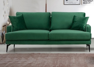 2θέσιος καναπές Papira Πράσινο 175x90x88 cm