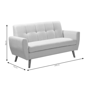 2θέσιος καναπές Decency από ύφασμα μπεζ 149x75x86 cm - Img 5
