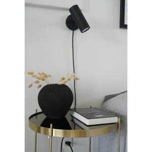 Aplica de perete Paris, Negru, 15x10x22 cm - Img 3