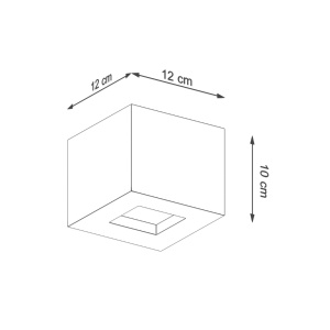 Aplica Leo din beton Gri 12x12x10 cm - Img 4