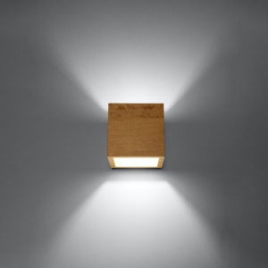 Aplica Quad din lemn, Natural 10x12x10 cm - Img 3