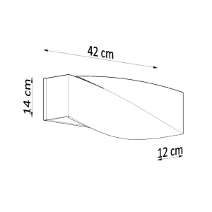 Aplica Sigma din ceramica Gri 42x12x14 cm - Img 4