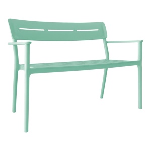Banca pentru doua persoane Cadrin, Verde menta, 60x117x83 cm