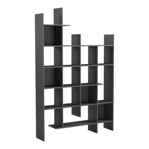 Biblioteca, Manco, Antracit, 25.5x122x188 cm - Img 2
