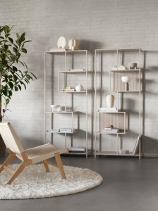 Biblioteca Seaford V1, Gri, 185x77x35 cm - Img 2