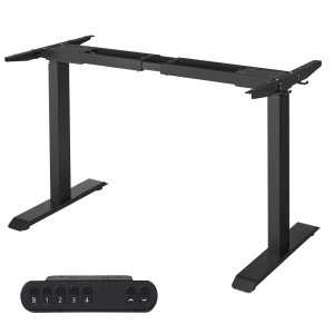 Cadru birou reglabil, Balok, Songmics, Negru, 175x60x119 cm - Img 8