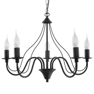 Candelabru 5 Minerwa Negru 60x60x80 cm