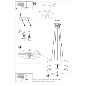 Candelabru Skala Alb 50x50x102 cm - Img 5