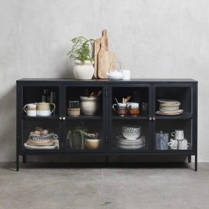 Comoda CARMEL, Negru, 40x85x170 cm