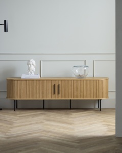 Comoda TV NOLA, Stejar deschis, 40x56x180 cm