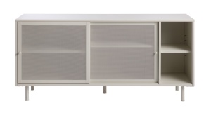 Comoda VEEP, Gri deschis, 47x75x160 cm - Img 3