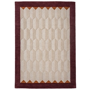 Covor Apex Border Wool Visiniu 120x170 cm - Img 6