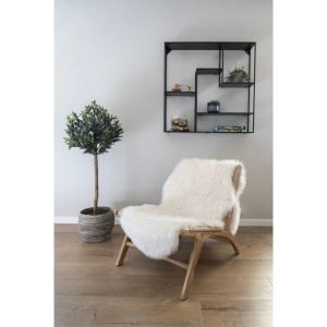 Covor Artificial blana de miel, Alb, 180x60x6.5 cm