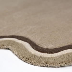 Covor rotund Leo Scallop Border Natural 180x180 cm - Img 5