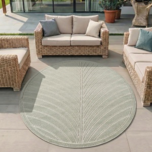 Covor Rotund NOVA V4 Verde 120x120 cm