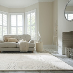 Covor Sculptured Blocks Alb 160x230 cm