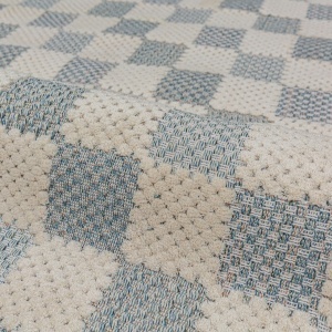 Covor traversa Muted Checkerboard Albastru 80x230 cm - Img 3
