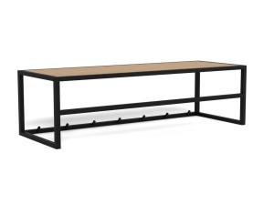 Cuier Seaford V2, Negru, 22x77x28 cm - Img 2