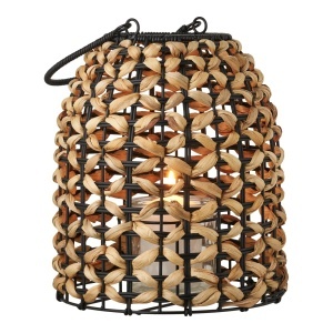 Felinar decorativ Pinto, Natural, 24x24x28.5 cm - Img 3