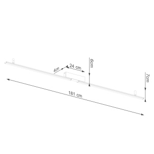 Lustra LED Lagom Alb 3000K 181x4x7 cm - Img 8