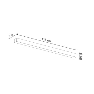 Lustra LED Pinne Alb 4000K 118x6x6 cm - Img 6