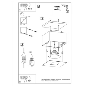 Lustra Mono Alb 14x14x11 cm - Img 5