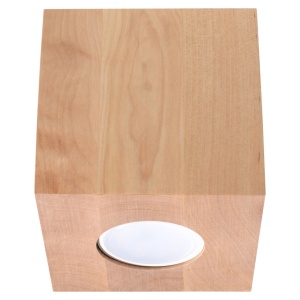 Lustra Quad din lemn, Natural 10x10x10 cm