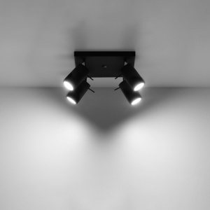 Lustra Ring Negru 25x25x16 cm - Img 3